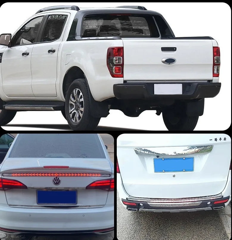GPRGIT 12V RGB LED Tail Light Strip 9W Silicone Brake Turn Signal for Truck Pickup
