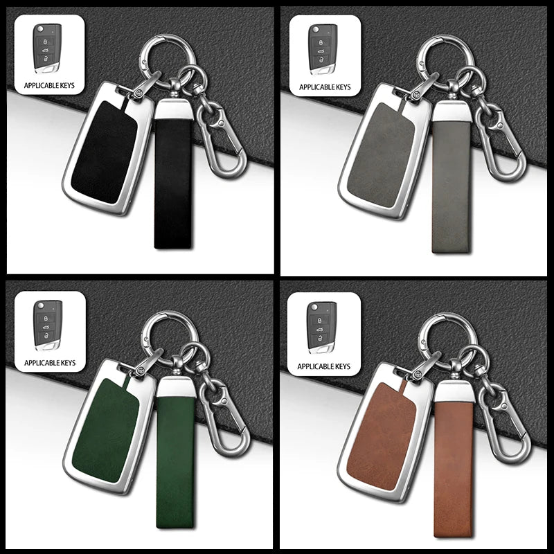 GPRGIT Car Key Case Cover for VW Volkswagen Golf 7 MK7 Tiguan MK2 T-roc T-cross Skoda Octavia Kodiaq Karoq Seat Ateca Leon Accessories