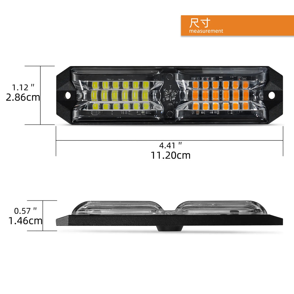 Ultra-Bright 3 Watt LED Strobe Lights Emergency Warning Lights for Vehicles Trucks Surface Mount Light Auto Exterior Lighting