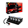 4SMD Red/Blue LED Strobe Dashboard Light with Suction Cup, Model S4