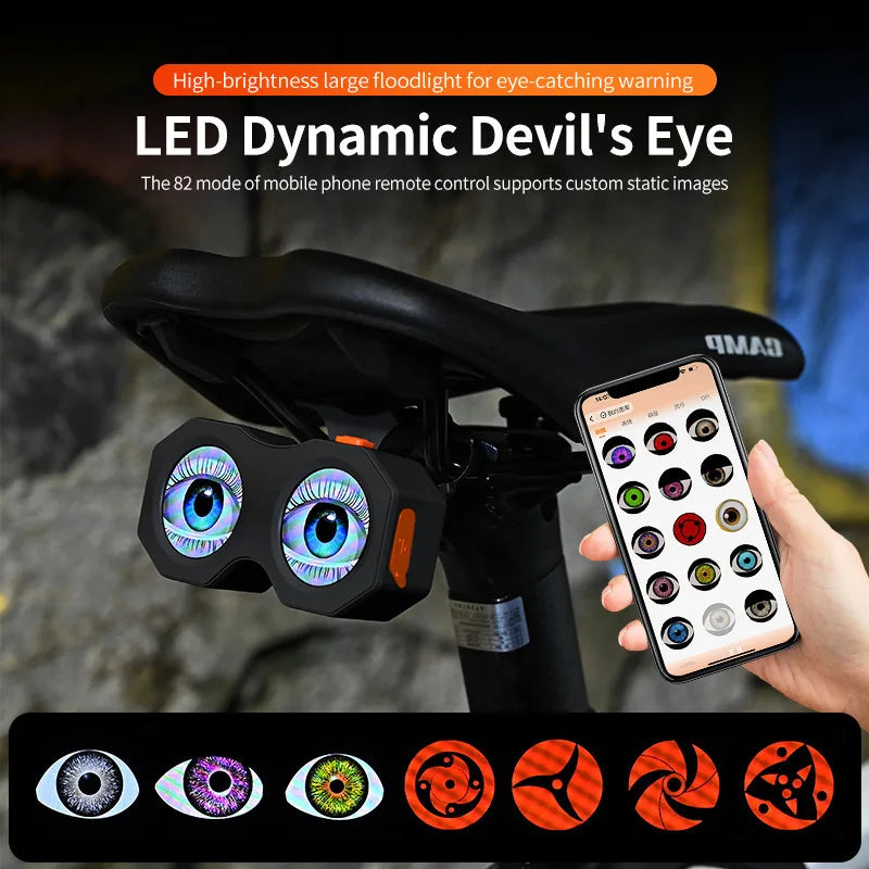 GPRGIT APP Control LED Devil Eye Mirror Light Dynamic Demon Eye for Motorcycle Car EV