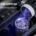 Fireproof Flame-Retardant ABS Car Ashtray Lid Light Multi-Functional Interior Accessory