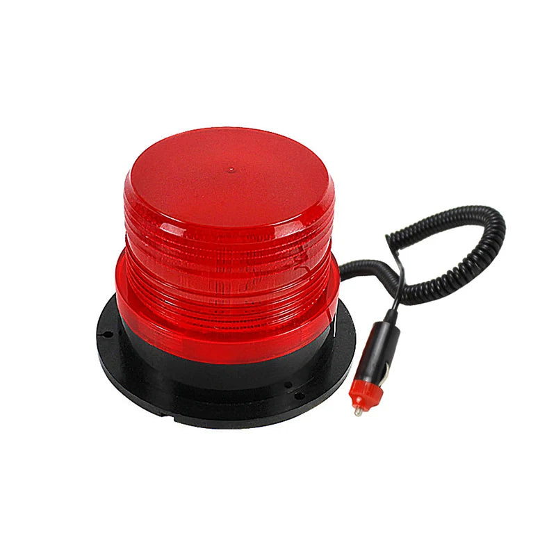 New Car Roof Top LED Emergency Warning Light Rotating Amber Strobe Beacon Flashing Light for Engineering Vehicle Forklift Truck