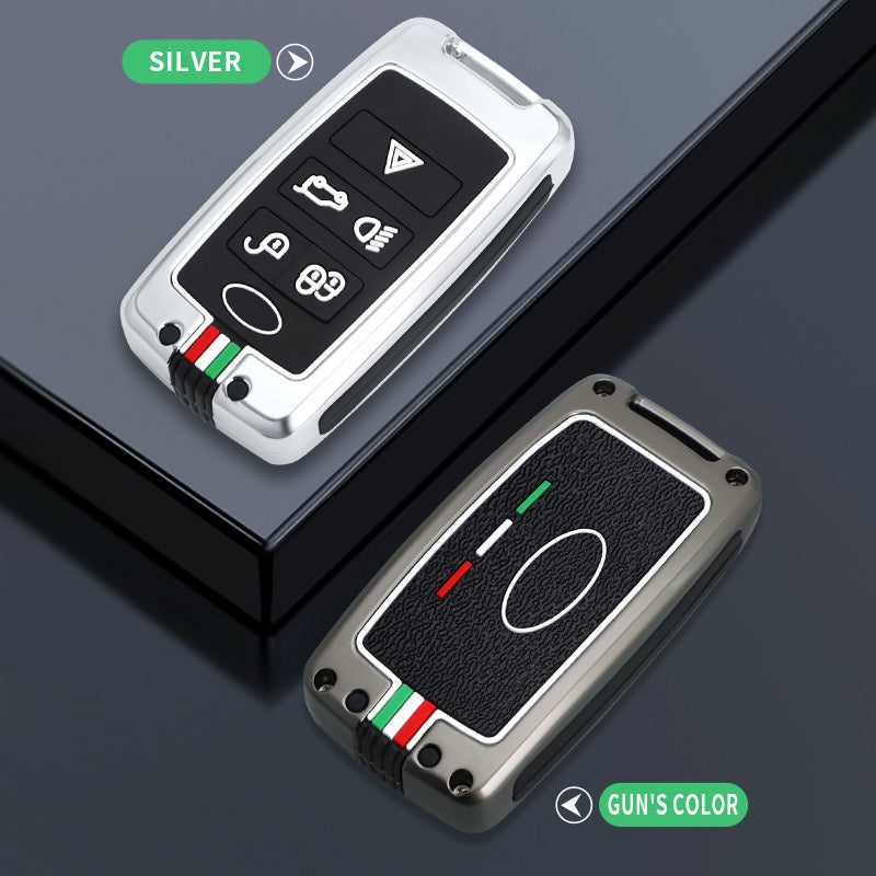 GPRGIT Zinc Alloy Car Key Case Cover Shell for Land Rover Range Rover Sport Discovery 3 4 Elander 2 Evoque 5 Buttons