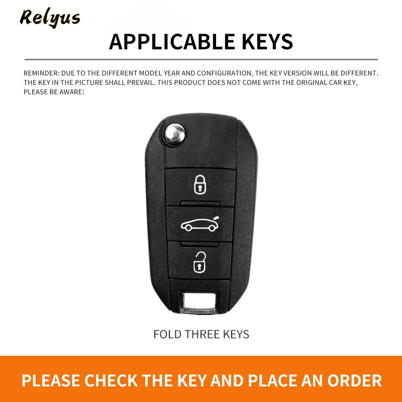 GPRGIT Car Key Case Cover for Peugeot 208 3008 308 508 408 2008 307 4008 2013 301 Protector Keyless