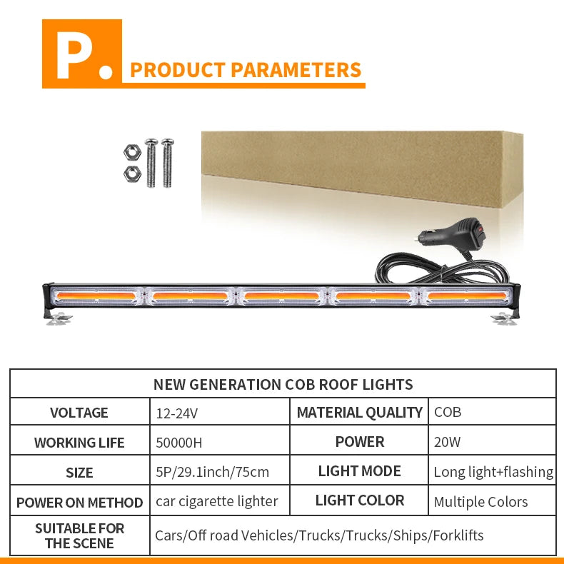 COB Light New Aluminum Single Row Concave Lens 12-24V Concave Lens Offroad Light Bar Dual Row Led Light Bar