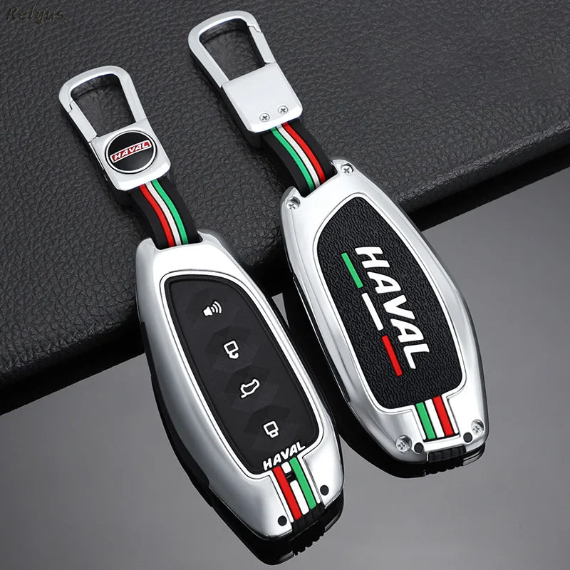 GPRGIT Zinc Alloy Car Key Case Cover Shell for Haval H9 F7x H5 H3 Great Wall 5 3 M2 H6 Coupe Great Wall M4 H2 6 Holder