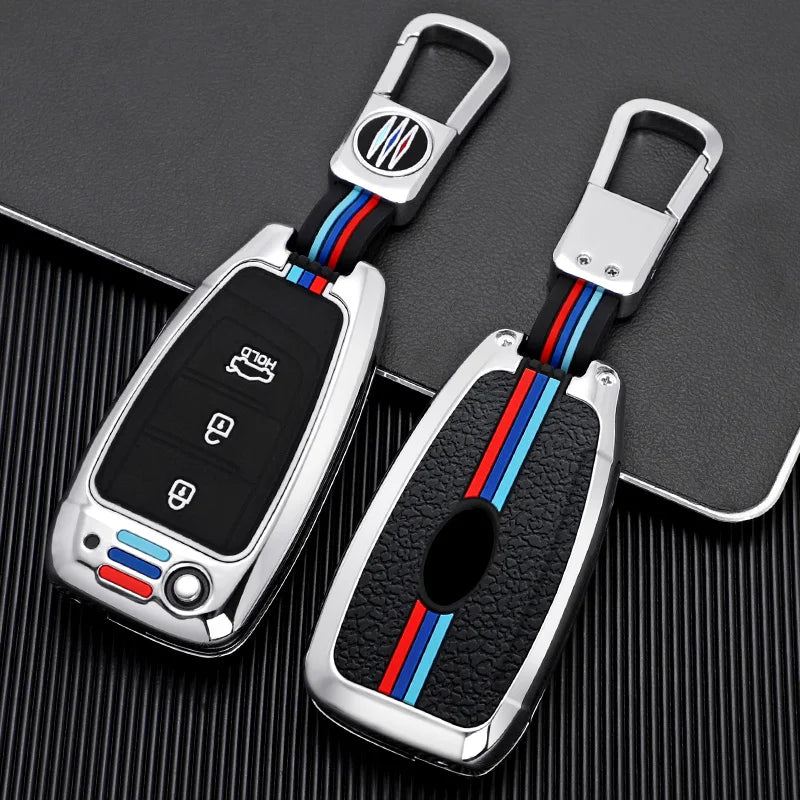 GPRGIT Zinc Alloy Car Flip Key Case Cover for Hyundai Elantra Solaris I35 I40 Sonata Santa Fe Verna Tucson Genesis Keyless Accessories