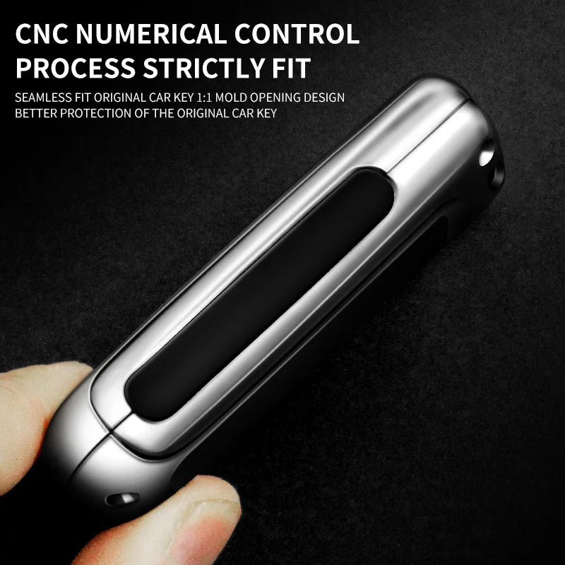 GPRGIT Zinc Alloy Leather Car Remote Key Case Cover for Hyundai IX35 LAFESTA Santa Solaris HB20 Veloster SR