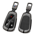GPRGIT Zinc Alloy Leather Car Key Case Cover 5 Buttons for Cadillac CT6 XT4 XT5