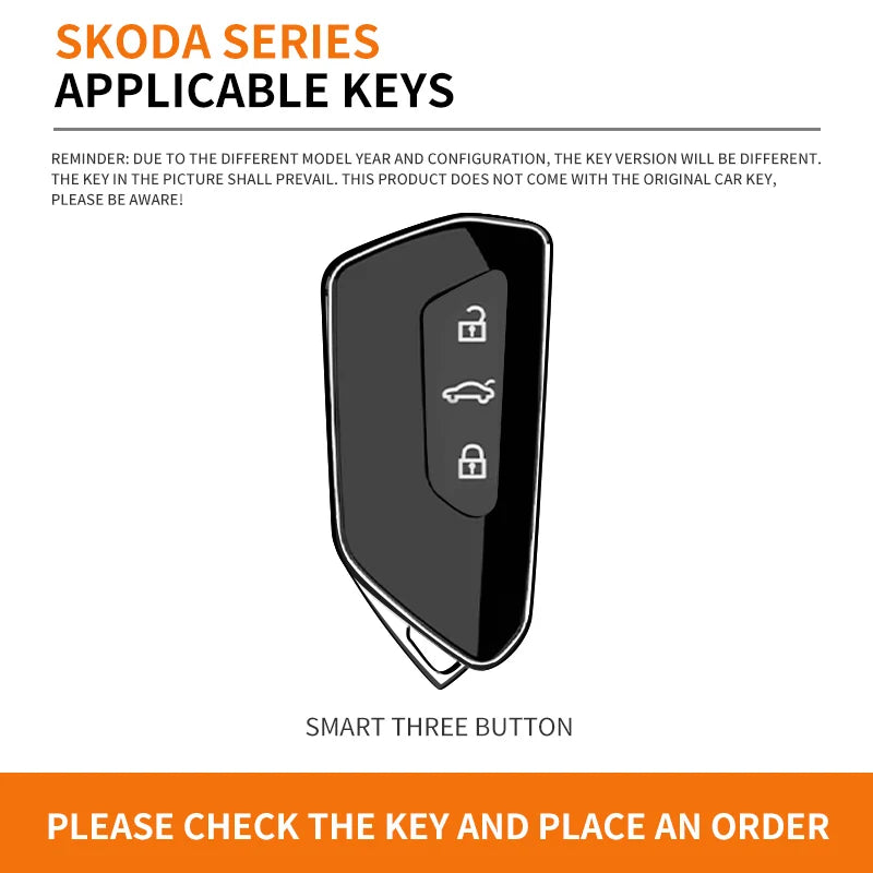 GPRGIT Zinc Alloy Car Key Case for Skoda Octavia A8 MK8 MK4 2020 2021 Seat Leon Fr Mk4 Cupra Mentor VW Golf 8 ID-4