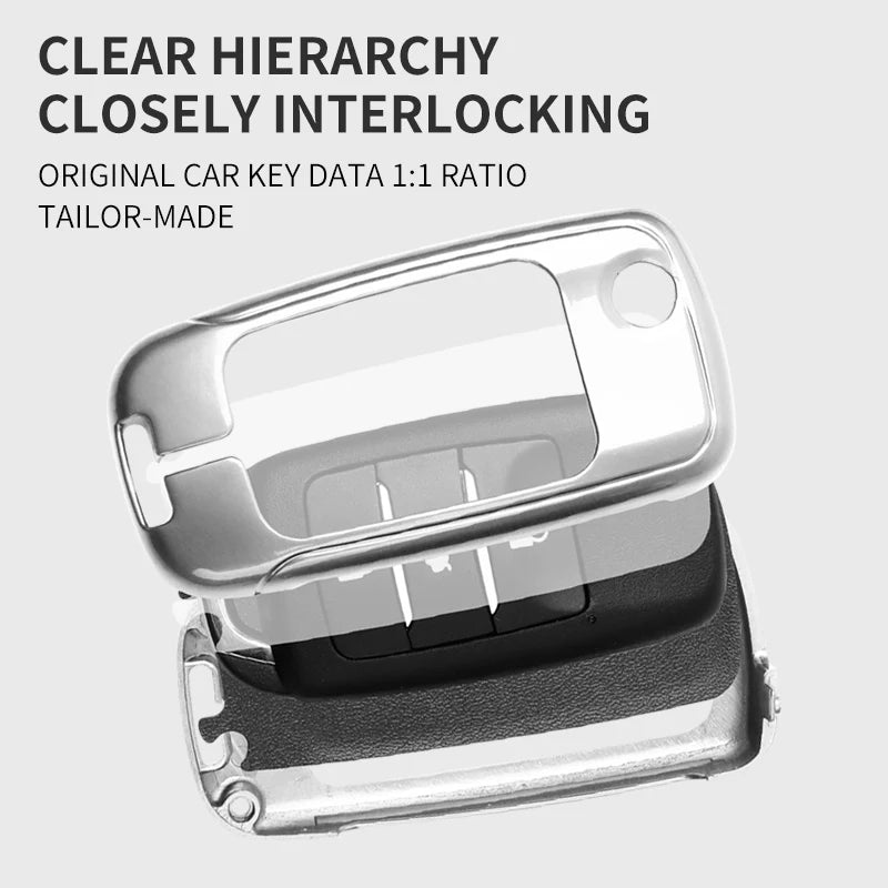 GPRGIT Metal Leather Car Key Case Cover for Changan CS75 CS55 CX70 RAETONCC ALSVIN EADO(X70A) CS15 Keyless Protector Shell