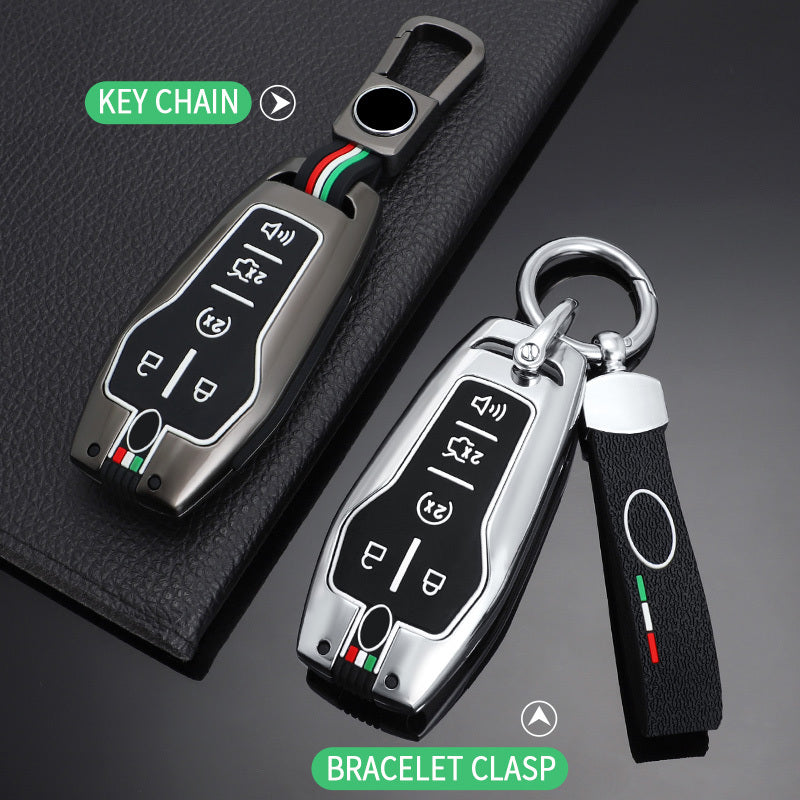 GPRGIT Zinc Alloy Car Key Cover Case for Ford Fusion Mondeo Mustang F-150 Explorer Edge 2015 2016 2017 2018 2019