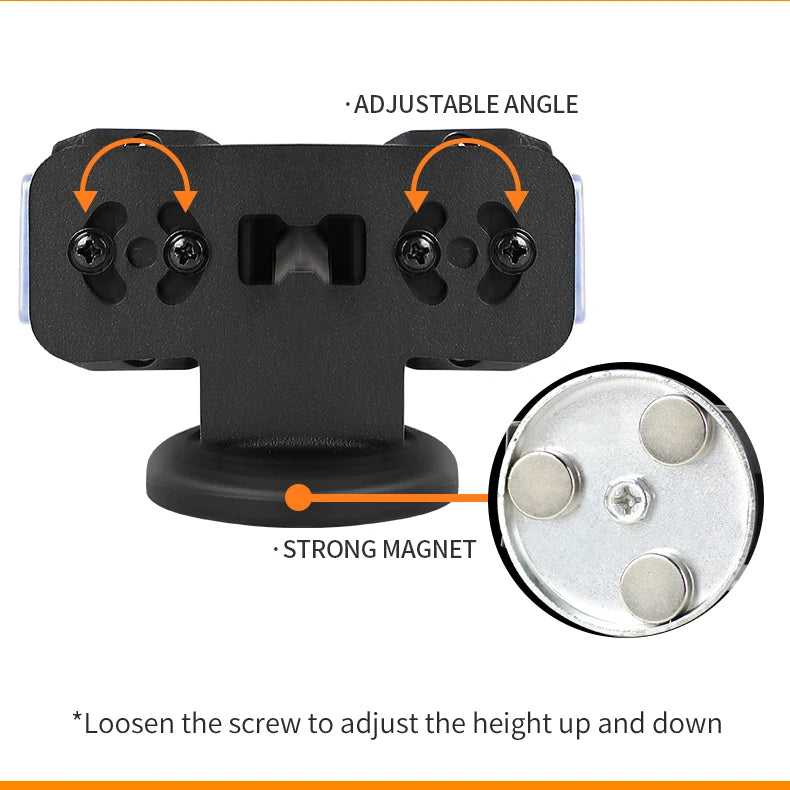 Automotive LED COB Strobe Safety Warning Light Bar with Magnetic Base Double Row Flashing Lights for Car Universal