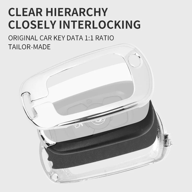 GPRGIT Metal Leather Car Key Case Cover for Buick VERANO ENCORE GX GL6 for Opel Vauxhall Astra K Corsa E