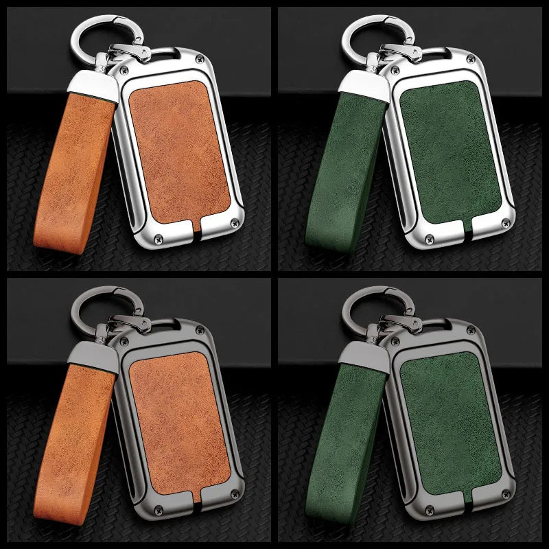 GPRGIT Zinc Alloy Leather Car Logo Key Case Cover Shell for Volvo S90 S60 XC60 XC40 V60 V90 Key Protector Fob Auto Accessories