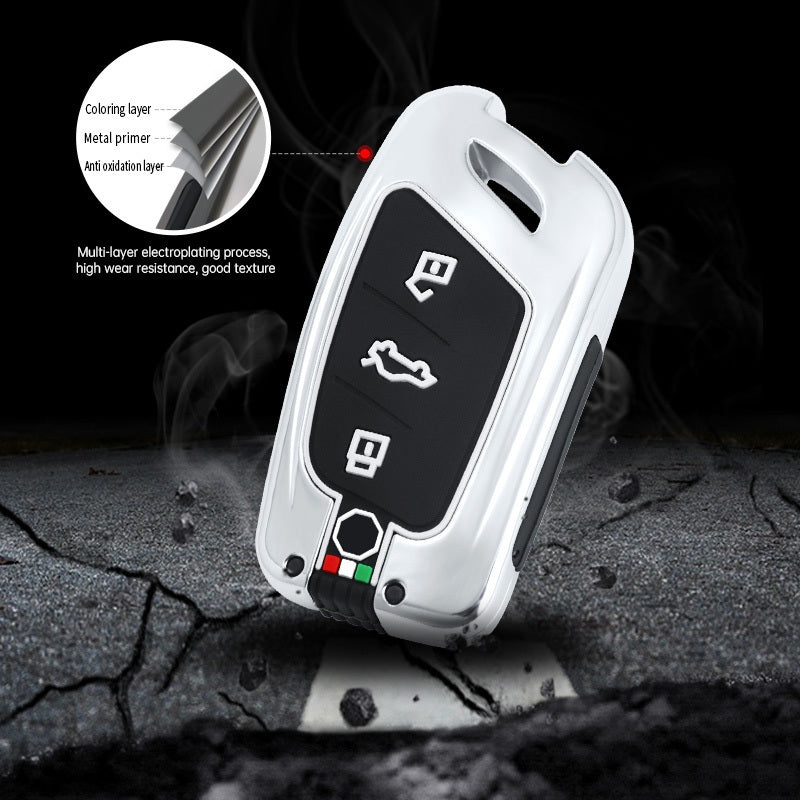 GPRGIT Car Key Case Cover for MG ZS MG6 EV EZS HS EHS 2019 2020 2021 for Roewe RX5 I5 I6 RX3 RX8 ERX5