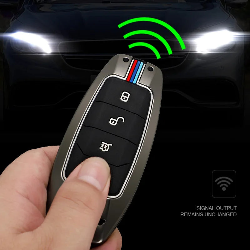 GPRGIT Zinc Alloy Car Remote Key Case for BYD Han Ev Tang Dm Qin PLUS Song Pro MAX Yuan Buckle Protector Shell Holder Fob