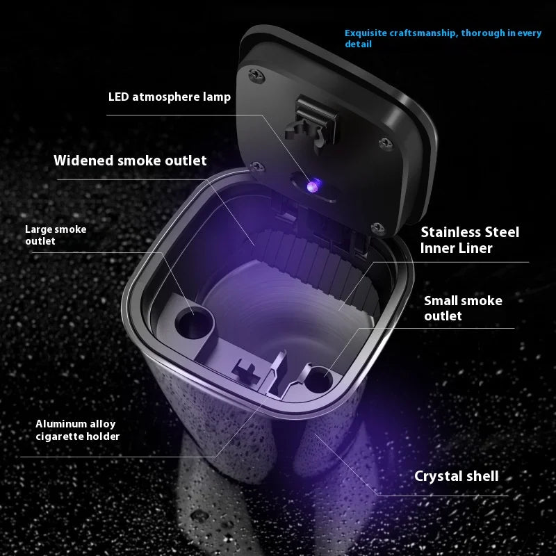 Multifunctional Universal Plastic Car Ashtray Cover with Storage Function Portable