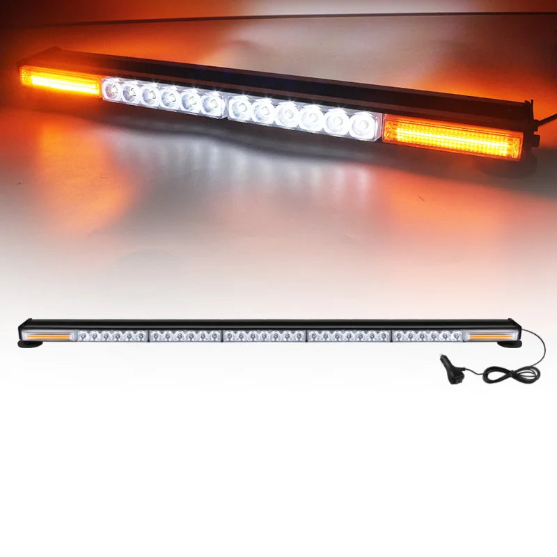 47 Inch High Power Warning Strobe Light Bar Car Emergency Fog Flashing Hazard Warning Light Bars For Truck Offroad Van