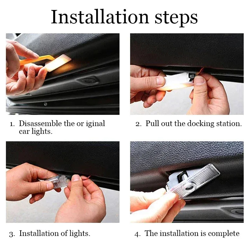 GPRGIT LED HD Logo for Polestar 1 2 V60 XC40 Car Door Light Projector Ghost Shadow Laser Welcome Light Courtesy Atmosphere Lamps