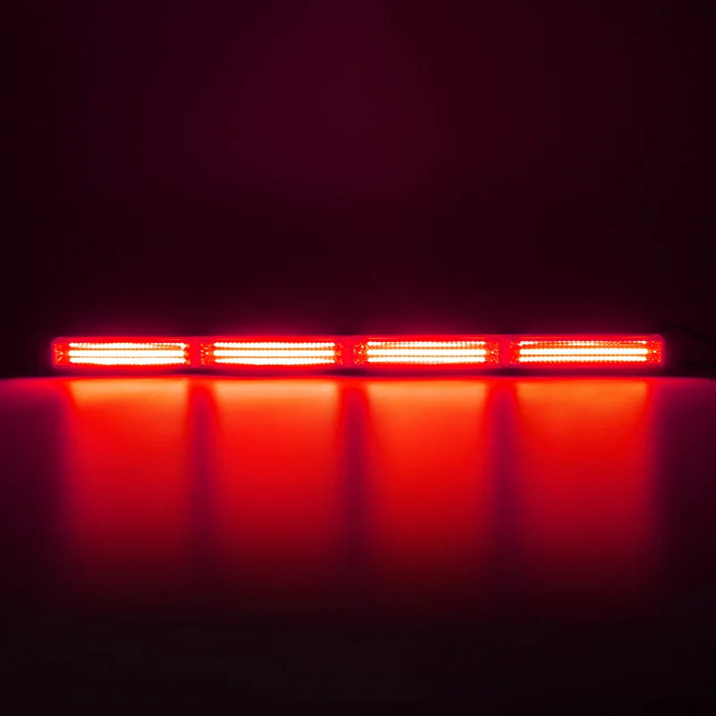 23 Inch Vehicle LED Warning Light Bar Safety Caution Emergency White Amber Strobe Light Bars for Trucks ATV Tow Tractor 12V 24V