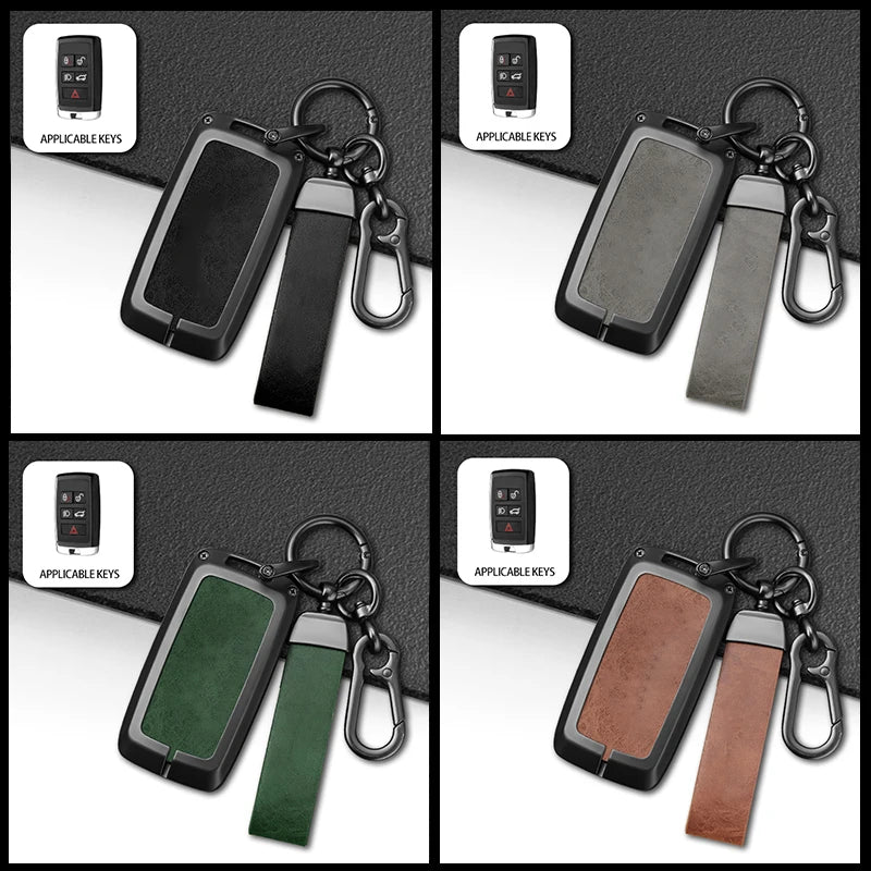 GPRGIT Car Key Cover Case for Range Rover Velar for Land Rover Defender 110 Discovery 4 5 Keychain Remote Keyring