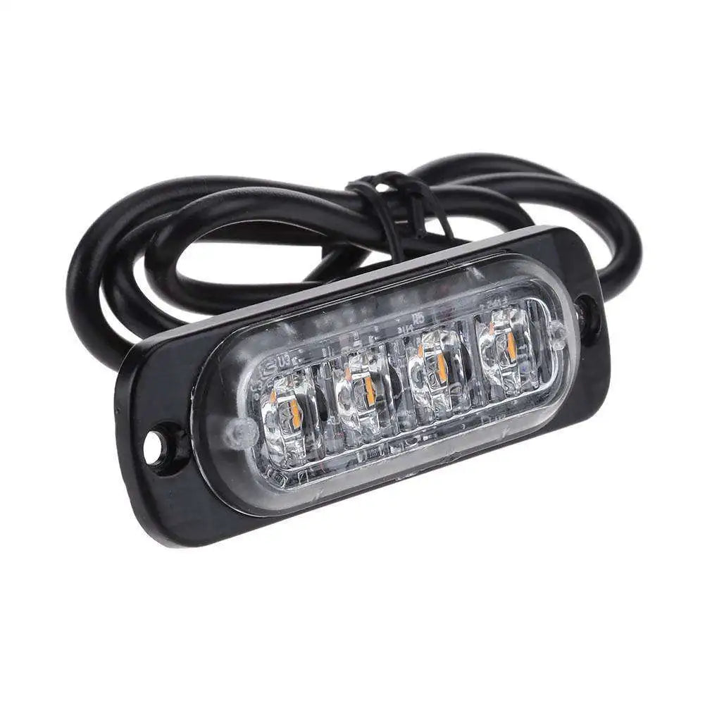 GPRGIT 2020042002 12v Emergency Vehicles Car 4 LED Flash Light Amber Red Blue Truck Strobe LED Flashing Warning Light