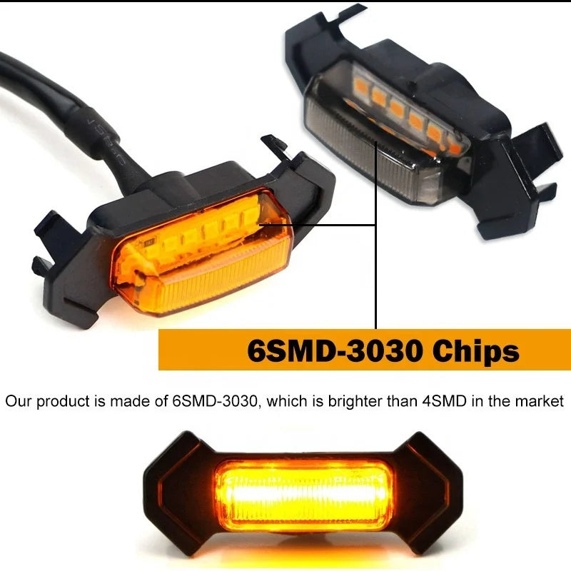GPRGIT 4-Piece 6SMD LED Grille Light for Toyota Tacoma 2016-2019 - DRL Yellow/White Fog Warning Light
