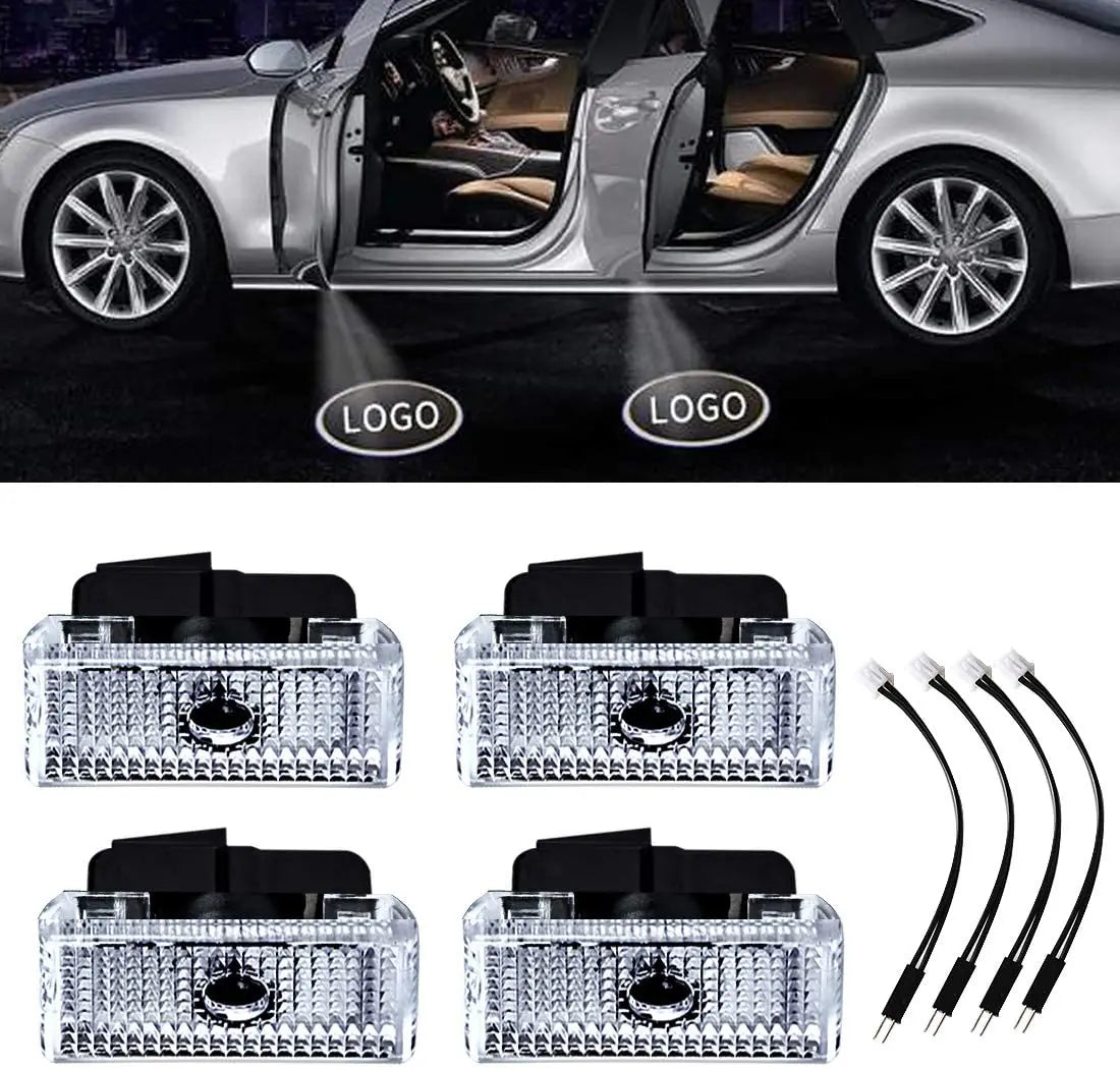 GPRGIT LED Courtesy Car Door Signal Lamp Welcome Puddle Lights Projector Ghost Shadow for Tesla Model S X 3