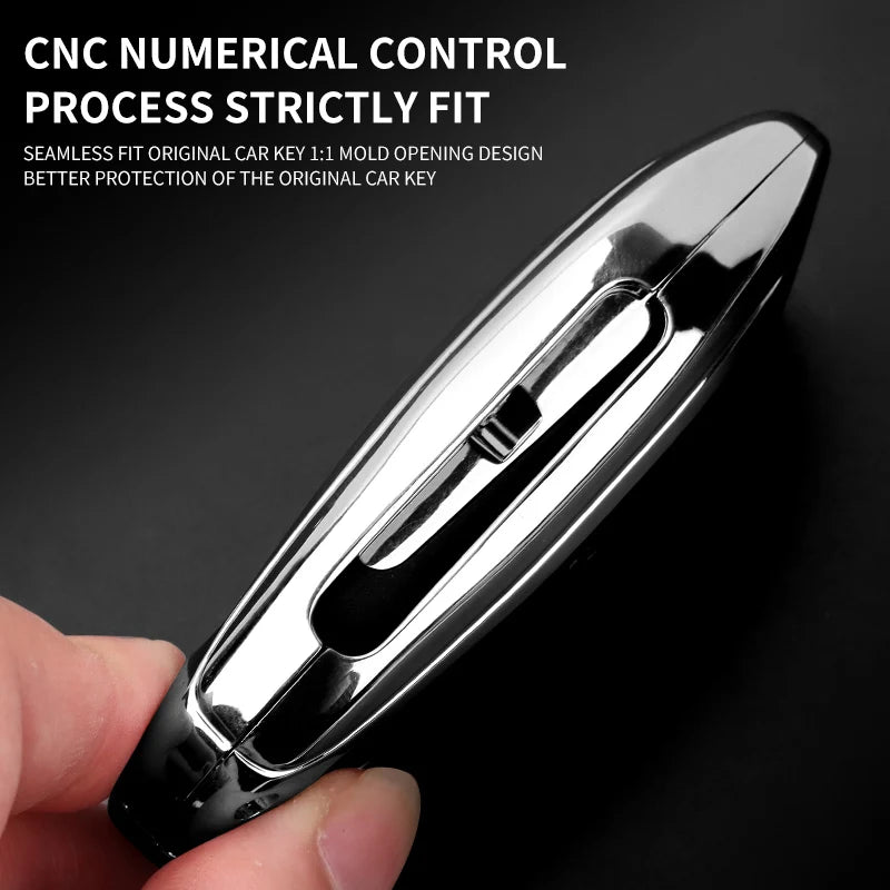 GPRGIT Zinc Alloy Car Remote Key Fob Case Full Cover Shell for Peugeot 2008 3008 4008 5008 308 408 508 Keyless Keychain