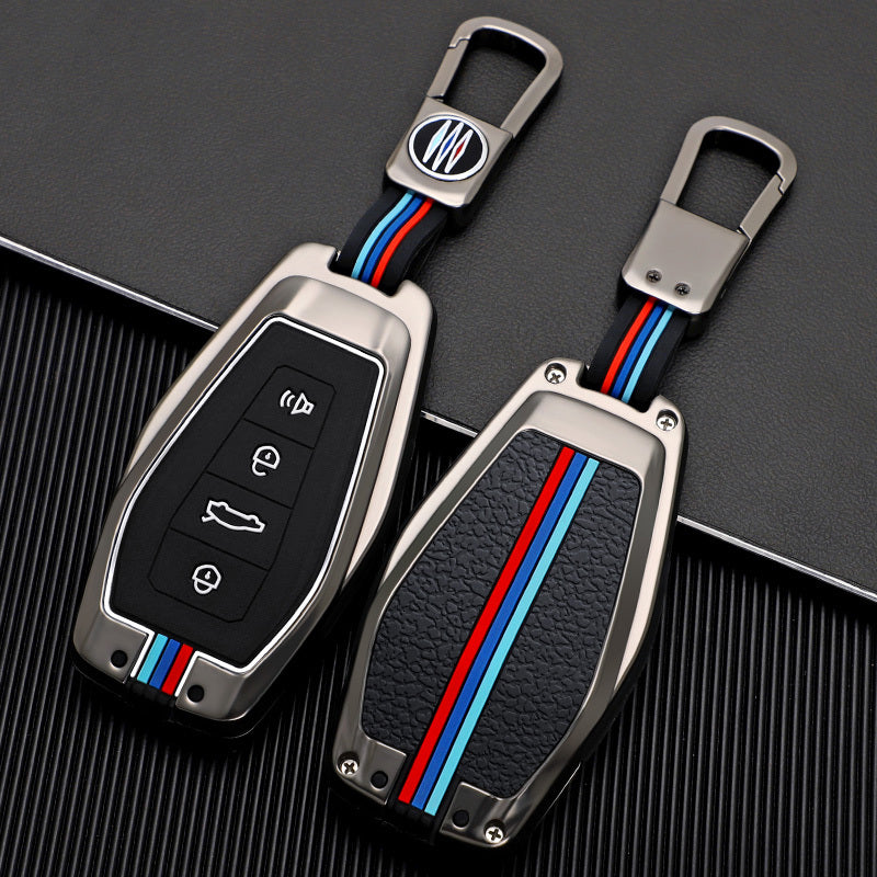 GPRGIT Zinc Alloy Car Key Fob Cover Case Shell Holder Set for Geely Coolray X6 Emgrand Global Hawk GX7 Car-Styling Remote Accessories