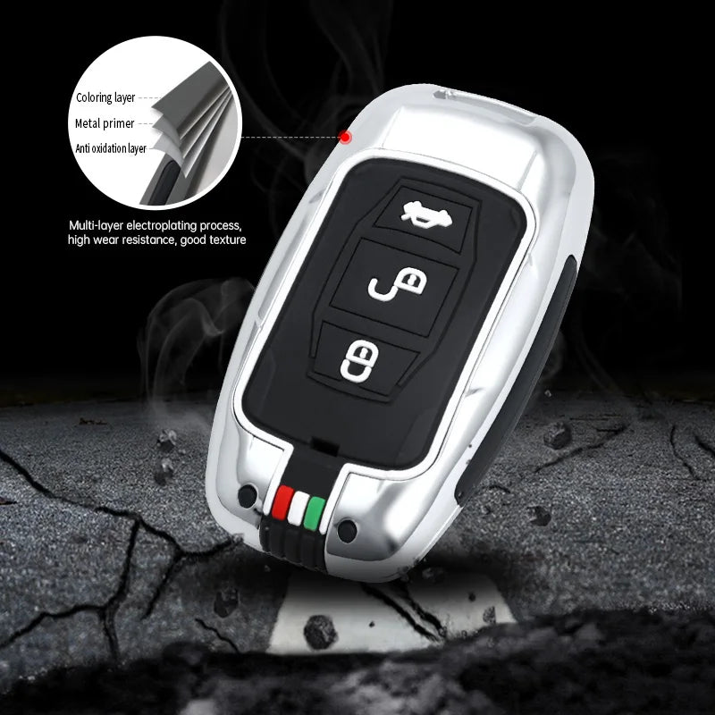 GPRGIT Auto Zinc Alloy Car Key Case Cover Holder Keychain for BYD F3 S6 S7 L3 F0 G3 Song MAX G6 Yuan Su Rui Remote Accessories