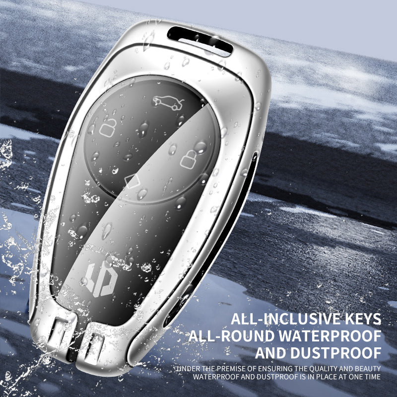 GPRGIT Zinc Alloy Leather Car Key Case Cover for Leapmotor T03 S01 Protector Keychain Shell Accessories