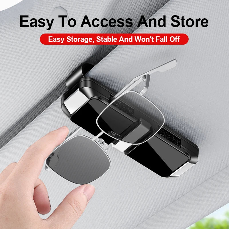GPRGIT Dual-Ended Car Sun Visor Sunglasses Holder Clip ABS Universal