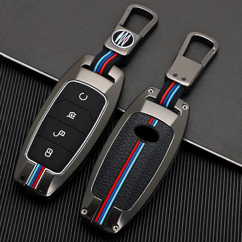 GPRGIT Zinc Alloy Car Remote Key Case for BYD Han Ev Tang Dm Qin PLUS Song Pro MAX Yuan Buckle Protector Shell Holder Fob