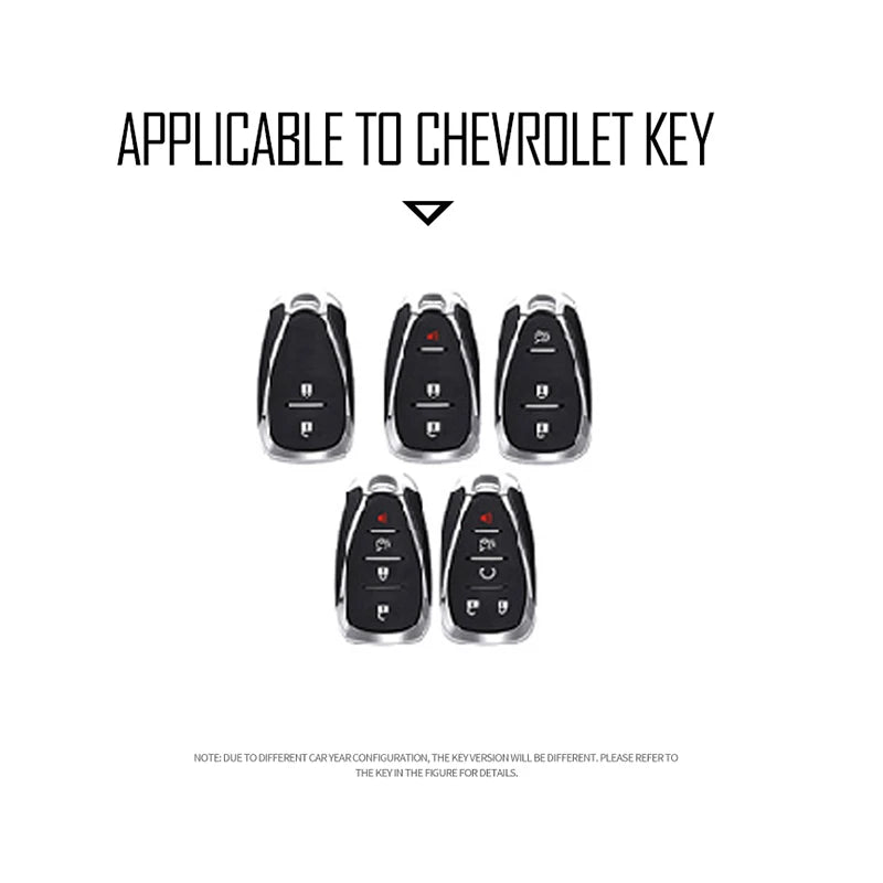 GPRGIT Car Key Case for Chevrolet Chevy Camaro Cruze Malibu Trax Equinox Onix Blazer Traverse Monza Orlando Alloy