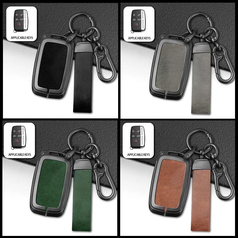 GPRGIT Car Remote Key Fob Case for Land Rover Range Rover Sport Evoque Freelander Velar Discovery 4 Keychain