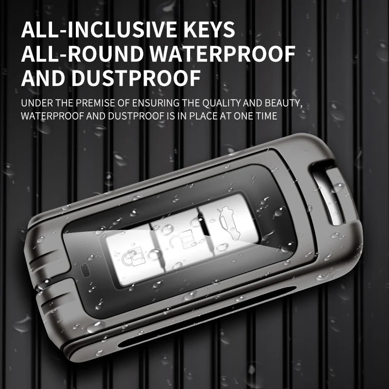 GPRGIT Zinc Alloy Leather Car Remote Key Case Cover Shell for Mitsubishi Xpander Outlander ASX Pajero Eclipse Cross Montero