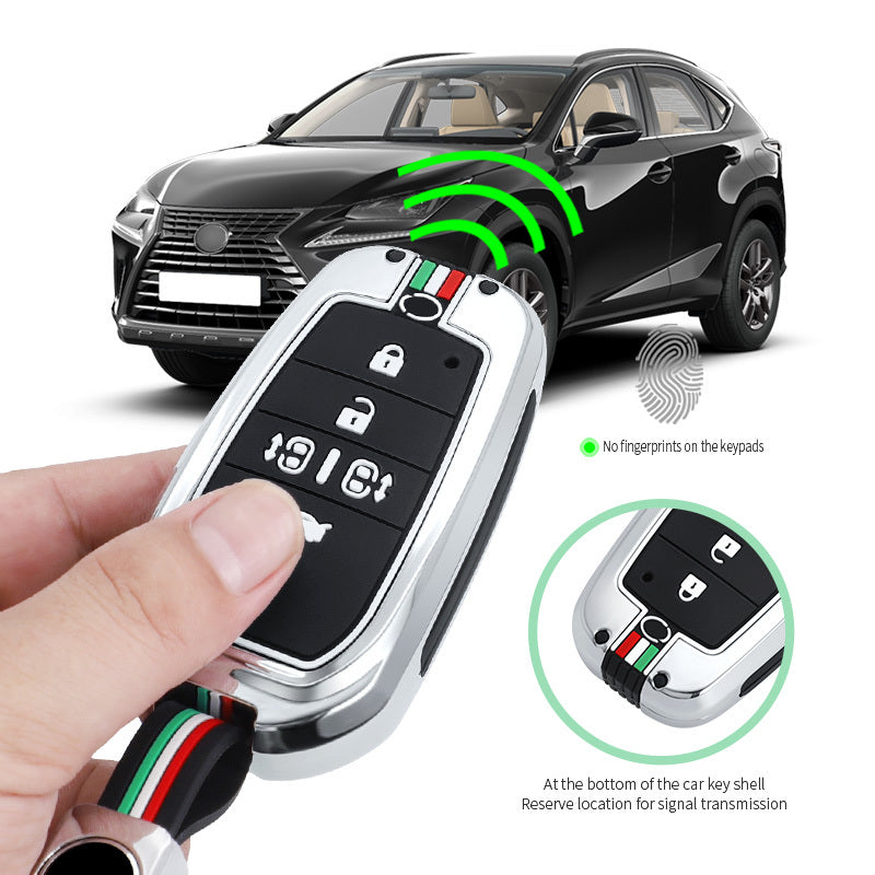GPRGIT Zinc Alloy Car Key Cover Fob Case Keyless Holder for Lexus 5-Buttons
