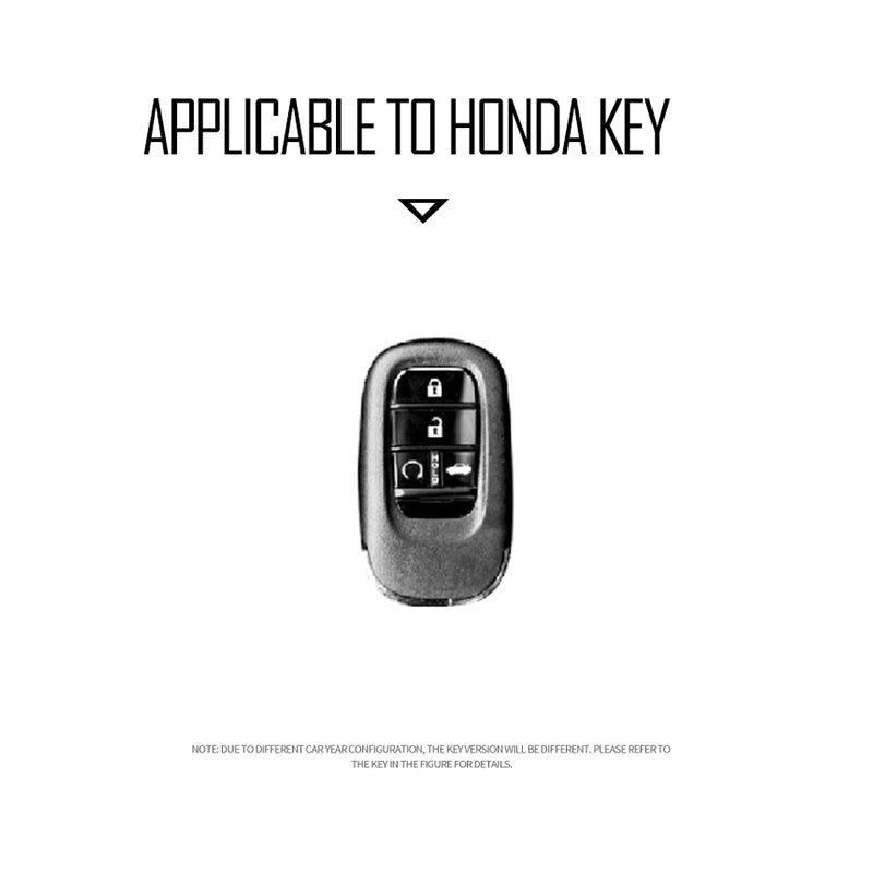 GPRGIT Leather Car Key Case Holder Fob for Honda Civic Accord HR-V CR-V CRV 2021 2022 2023 5 Buttons Keychain Accessories