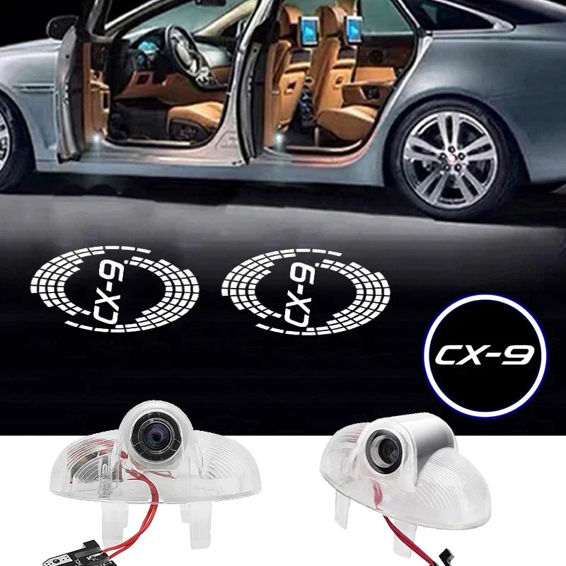 GPRGIT Car Door Welcome Projector Ghost Logo Light for Mazda CX-9 CX9 2013 12V/24V