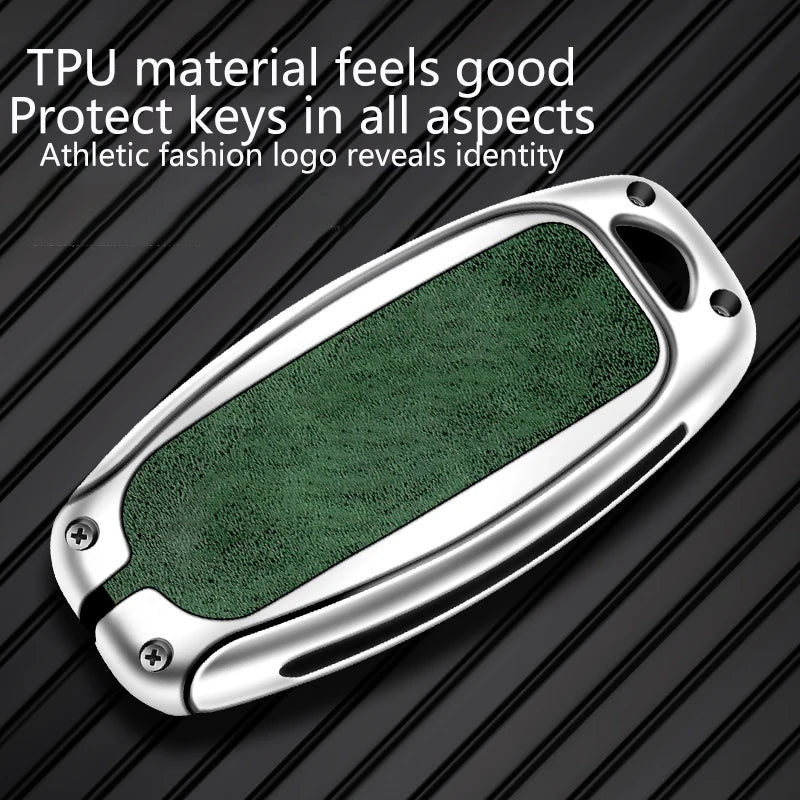 GPRGIT Zinc Alloy Leather Car Logo Key Case Cover for Nissan Qashqai J10 J11 X-Trail T31 T32 Kicks Tiida Pathfinder Murano Note Juke