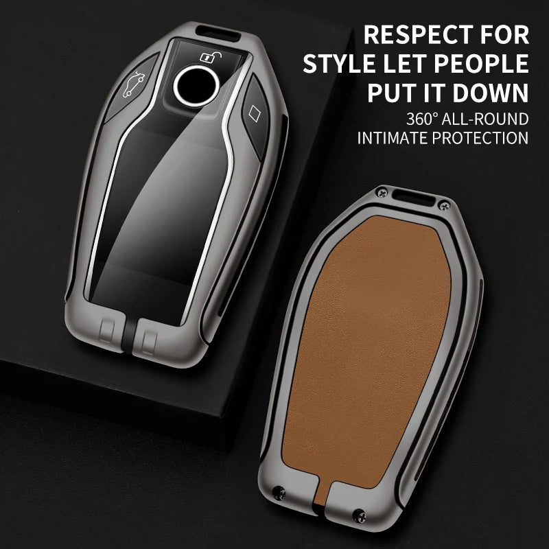 GPRGIT Car Logo Leather Car Key Case for BMW 5 7 Series G12 G11 G30 G32 G31 I8 I12 I15 G01 X3 G02 X4 G05 X5 G07 X7