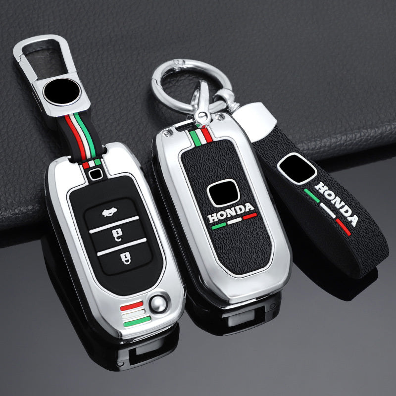 GPRGIT Folding Metal Car Remote Key Cover Case for Honda Civic HRV CRV XRV CR-V Crider Odyssey Pilot Fit Accord Shell Accessories