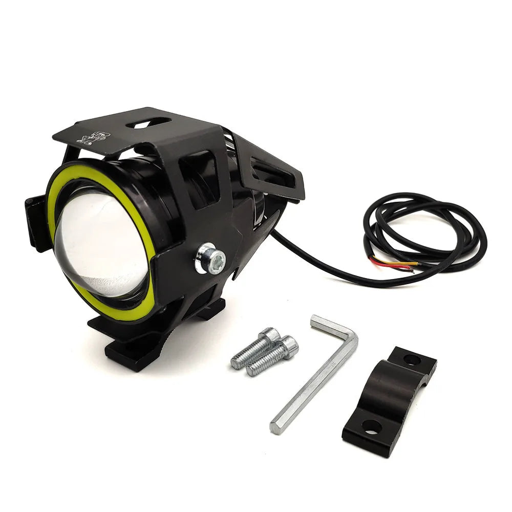 GPRGIT U7 RGB LED Spotlight Fog Light DRL Angel Eyes Auxiliary for Universal Car