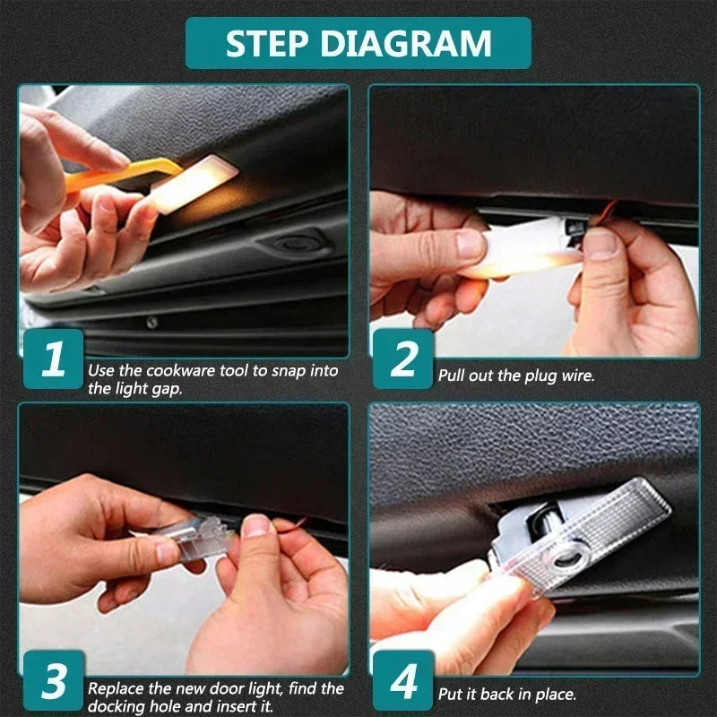 GPRGIT LED Car Door Ghost Shadow Welcome Lamp Projector for OPEL Vauxhall Insignia 2009-2018