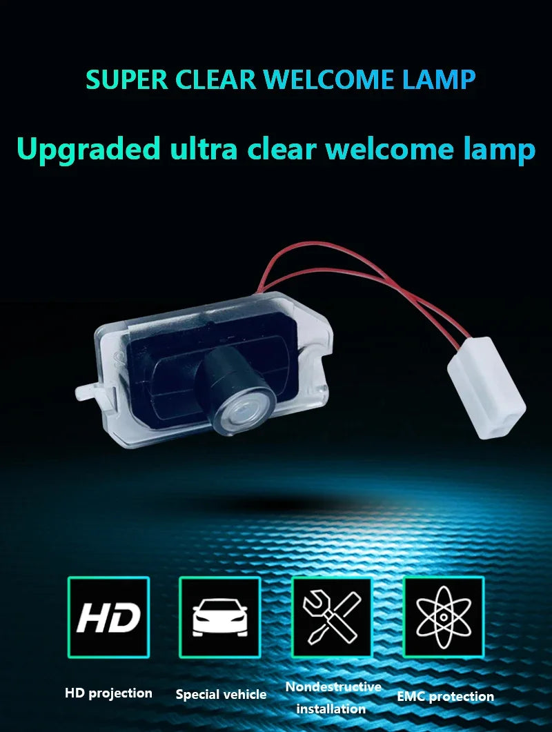 GPRGIT LED Car Rearview Mirror Carpet Lamp Projectors Light for Mercedes Benz AMG W205 W213 W212 W177 W221 W222 GLC EQC CLASS S E