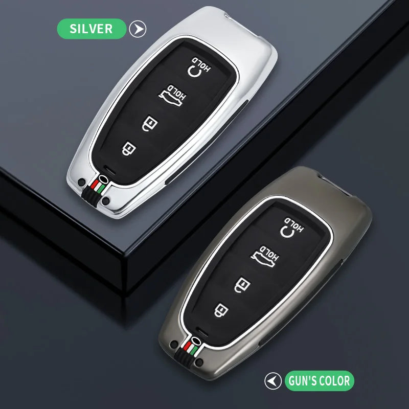 GPRGIT Zinc Alloy 3/4/5 Button Car Key Shell for Hyundai Santa Fe Tucson 2022 NEXO NX4 Atos Solaris Prime 2021