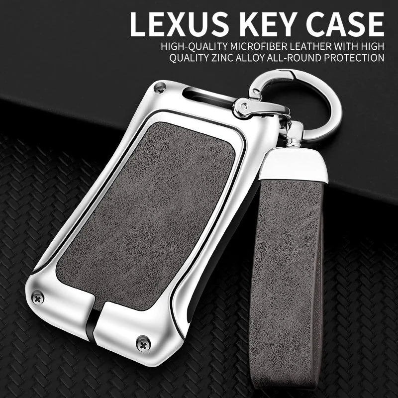 GPRGIT Zinc Alloy Leather Custom Car Logo Car Key Case Cover for Lexus NX ES UX US RC LX GX IS RX 200 250h 350h LS 450h 260h 300h UX200